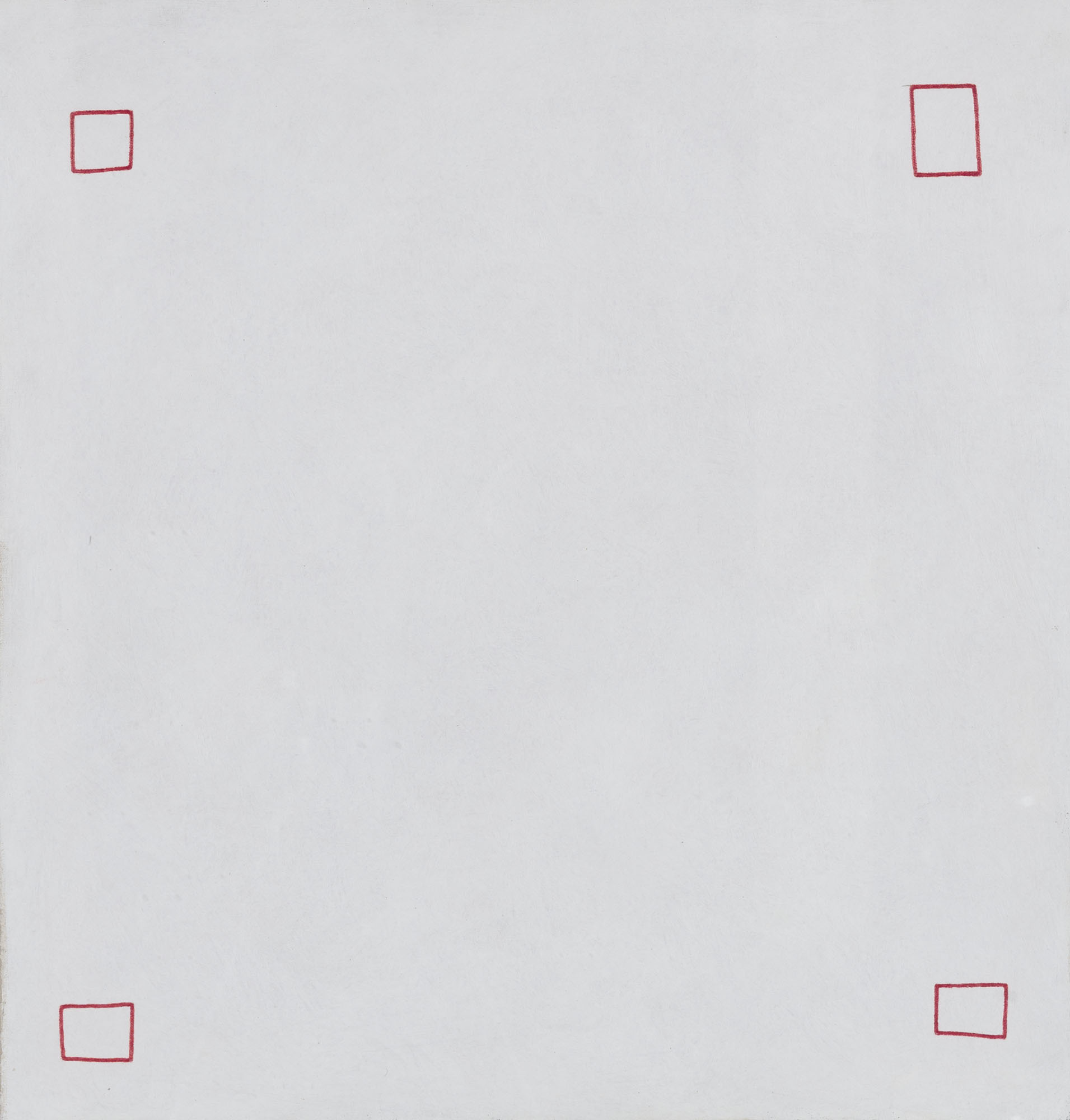 Dragomir Ugren<br><br>Bez naziva (1982)<br>akril boja na platnu kaširanom na medijapan<br>42 cm × 40 cm<br><br>Reprodukovana u knjizi Radikalna apstrakcija<br>Beograd 2013.